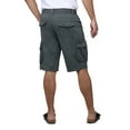 thumbnail image 2 of RAW X Mens Belted 12.5" Inseam Knee Length Cargo Shorts, Grey, 38, 2 of 7