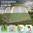 thumbnail image 5 of COBIZI 4-6-8 Person Family Camping Tent, 10x9FT, 210D Oxford Waterproof PU2000mm, Fire Resistant, Mesh Windows, Green, 5 of 8