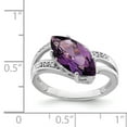 thumbnail image 4 of Sterling Silver Rhodium-plated Amethyst & Diamond Ring QR2935AM, 4 of 8
