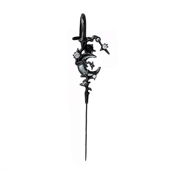 1PCS Gothic Myth of the Moon Ear Hook Earrings Star Needle Piercing Earring