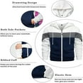 thumbnail image 3 of CNKOO Men‘s Hoodies Zip Front Sweatshirt Color Blocking Hooded, 3 of 10