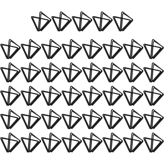 45pcs Table Card Holders Cute Triangle Shape Wedding Table Number Holders Photo Holder Pictures Stand Clips, Black