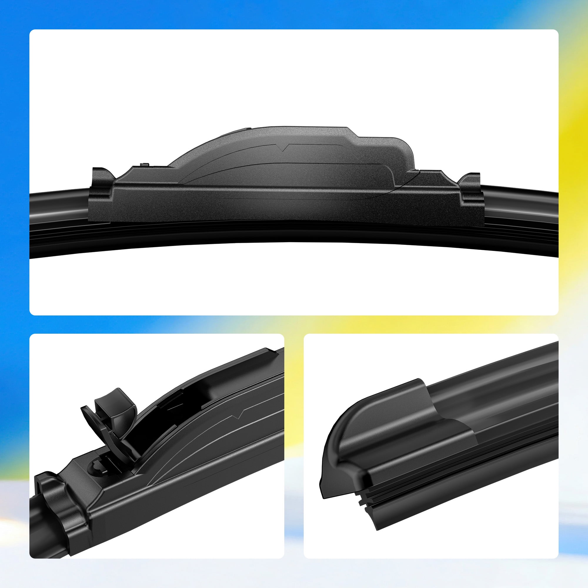 5 PLUS Silicone + Water Repellent Windshield Wiper Blades Compatible with Mazda CX-5 CX-9 2023-2017 Windshield Wipers,All-Seasons Wiper blades-OEM Quality