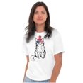 thumbnail image 3 of Cat Lovers Patriotic American Kitty Men's Graphic T Shirt Tees Brisco Brands M, 3 of 6