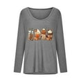 thumbnail image 4 of Qertyioot Christmas Chandail en Molleton pour Femmes Mode Décontractée Manches Longues Col en V Pull, 4 of 5