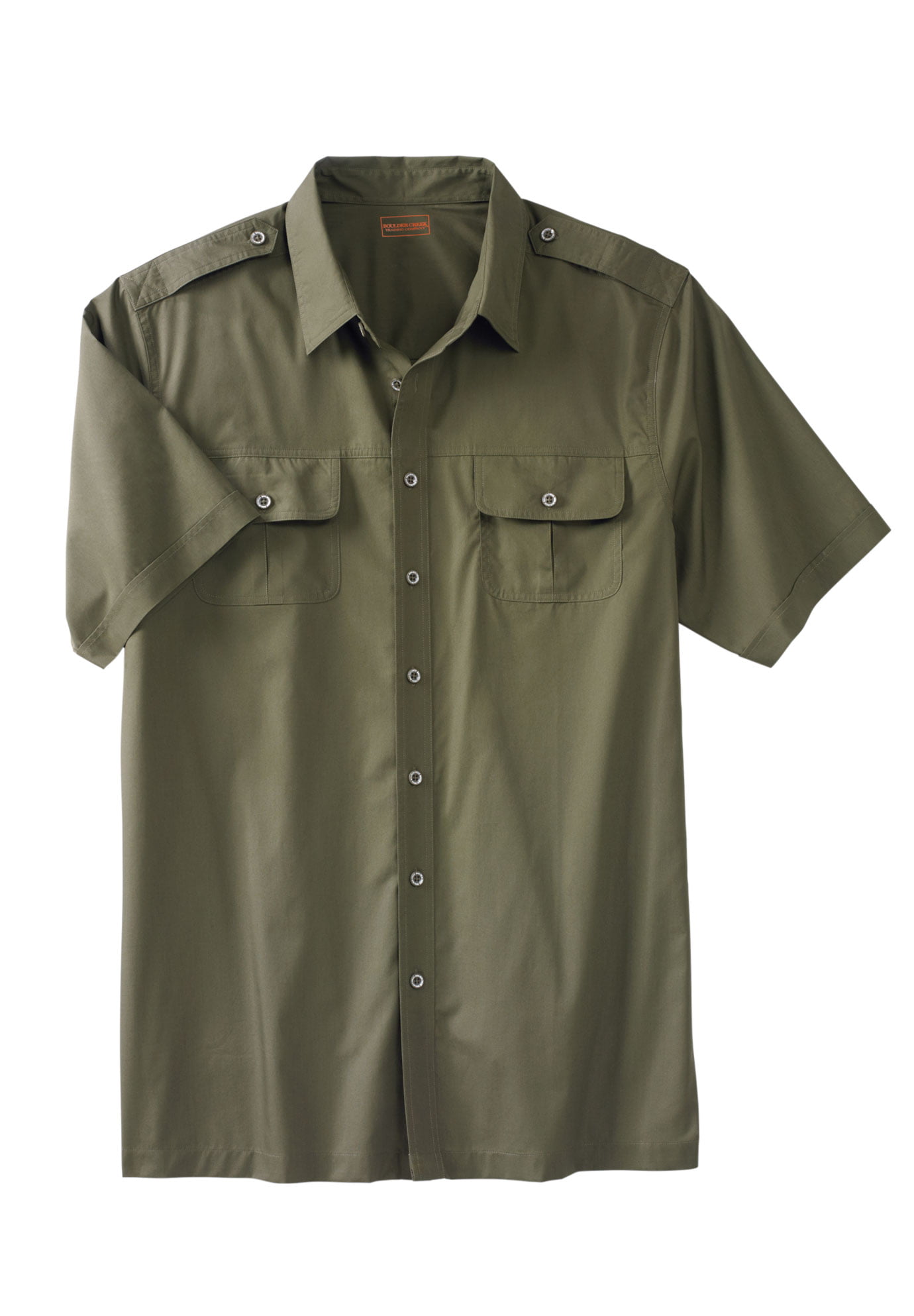 Boulder Creek - Boulder Creek Men's Big & Tall Short Sleeve Pilot Shirt ...