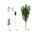 thumbnail image 3 of Christmas Plastic Artificial Flower DIY Kit with Light String, Bendable Sprigs and Branches for Vase or Tabletop Holiday Decor Multicolor, 3 of 7