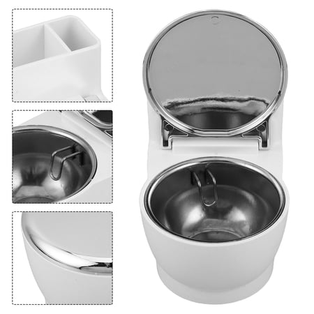 GAXIRE Compact Hanging Water Fountain for Cats and Small Dogs with Novel Toilet Shape