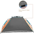 thumbnail image 6 of X-Large 4 Person Beach Tent Sun Shelter - Portable Sun Shade Instant Tent for Beach with Carrying Bag, Stakes, 6 Sand Pockets, Anti UV for Fishing Hiking Camping, Waterproof Windproof, Orange, 6 of 7
