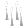 thumbnail image 2 of KAKOWELY 100 Pcs Environ 13cm Charme à Franges Accessoires de Rideau Maison DIY Marque-Page à Franges (Argent),5.12"X0.59"X0.2", 2 of 4