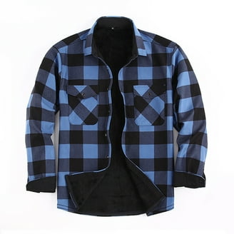 Boston Traders Men's Quilted Hooded Flannel Zip Up Shirt Jacket
