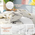 thumbnail image 2 of Thanksgiving Bedding Duvet Cover Set Full Size 4 Pieces Fall Farmhouse Beige Pumpkin Linen Texture Bedding Set with Zipper Closure, 1 Comforter Cover 86x86 Inches 1 Flat Sheet & 2 Pillow Cases, 2 of 7