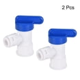 thumbnail image 4 of Elbow Ball Valve Quick Connect Fitting 1/4" Tube Outer Dia. G1/4 Female Thread for Water Purifiers Blue and White 2Pcs, 4 of 4