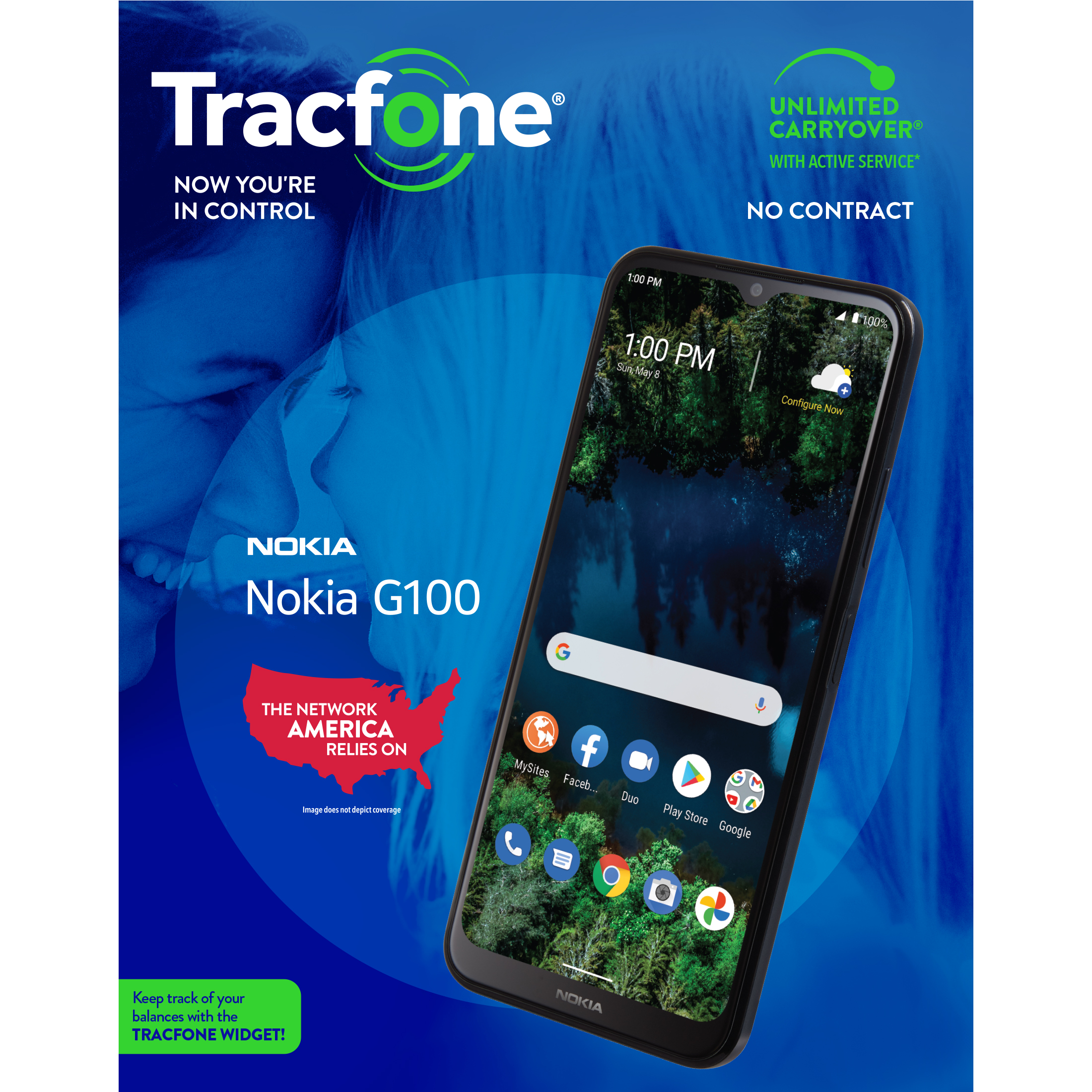 Tracfone Nokia C100, 32GB, Blue- Prepaid Smartphone [Locked to Tracfone Wireless] - image 12 of 12