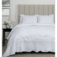 thumbnail image 6 of Chezmoi Collection Betsy 3-Piece White Oversized Queen Quilt Set, Lightweight Microfiber Paisley Medallion Quilted Bedspread Coverlet Queen Size, 6 of 12