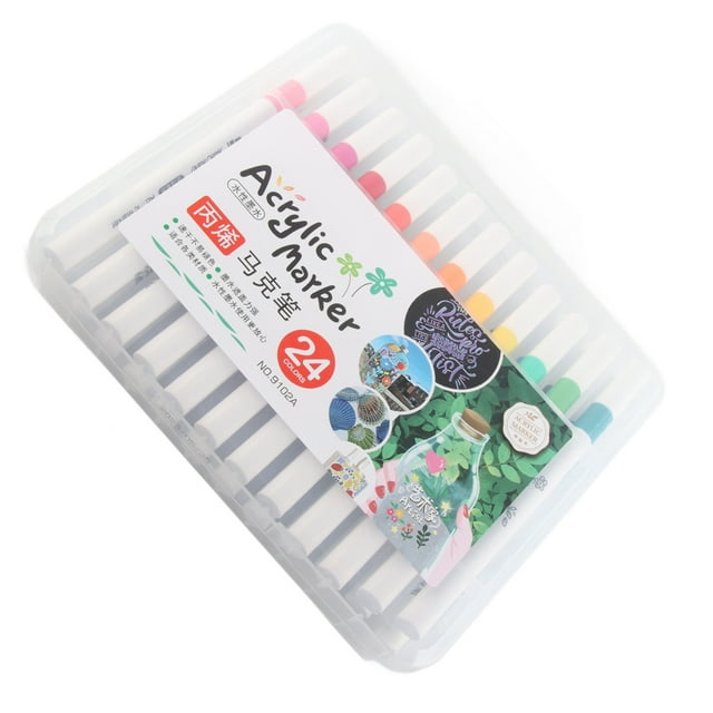 Acrylic Paint Markers, Water Based Acrylic Pens Waterproof Strong Coverage for Wood 12 Colors,24 Colors,48 Colors