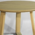 thumbnail image 5 of Grain Wood Furniture Cascais 36" Round Table with Japandi Base, Solid Wood with a Blonde Oak Finish, 5 of 6