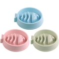 thumbnail image 3 of Cuenco de alimentación lenta para perros, cuenco antiglotona para perros y gatos pequeños y medianos - Forma de espina de pescado - Rosa, 3 of 5