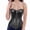Black, variant on Corset Cosplay Steampunk Leather Bustiers Ladies Black XS