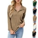 thumbnail image 1 of Chaqueta deportiva,Camiseta de manga larga con cuello en V para mujer, estilo informal, 95 % poliéster, 5 % elastano, corte regular, ideal para uso diario y en casa, sopatenor, 1 of 9