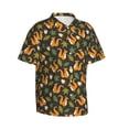 thumbnail image 3 of Xecao Forest Squirrel print Hawaiian shirt - a stylish short-sleeve button-down for men, perfect for casual beach and tropical outings., 3 of 9