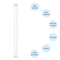 thumbnail image 4 of Unique Bargains Clear Rigid Tube Round Plastic Tubing with End Cap Water Pipe, 305mm/ 12 Inch Length, 10mmx11mm/0.4'x0.43', 2 Set, 4 of 7