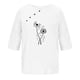 thumbnail image 4 of Blusas de Manga Corta para las Mujeres Impreso Cuello Redondo Camiseta, Top de Algodón de Imitación Casual para el Hogar Y Diario, 4 of 4