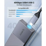 ORICO M.2 NVMe SSD Enclosure 40Gbps PCIe 3.0x4 USB-C Aluminum Adapter, NVMe 2280 M-Key External SSD Case, Thunderbolt 3/4 Compatible