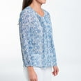 thumbnail image 5 of Elsie & Zoey Jonna XL Twilight Long Sleeve Button Up Pintuck Blouse for Women, 5 of 8