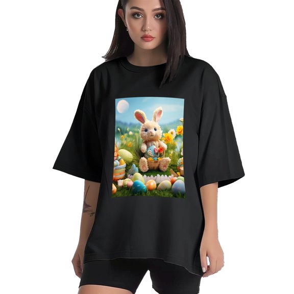 Plus Size Shirt for Women Black Tops for Women Short Sleeves Shirt for Women Easter T Shirt Crewneck Shirt for Women XS