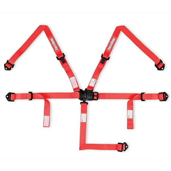 Racequip 709019RQP 5 Point Harness Latch and Link SFI 16.2 Pull Up Adjust Red