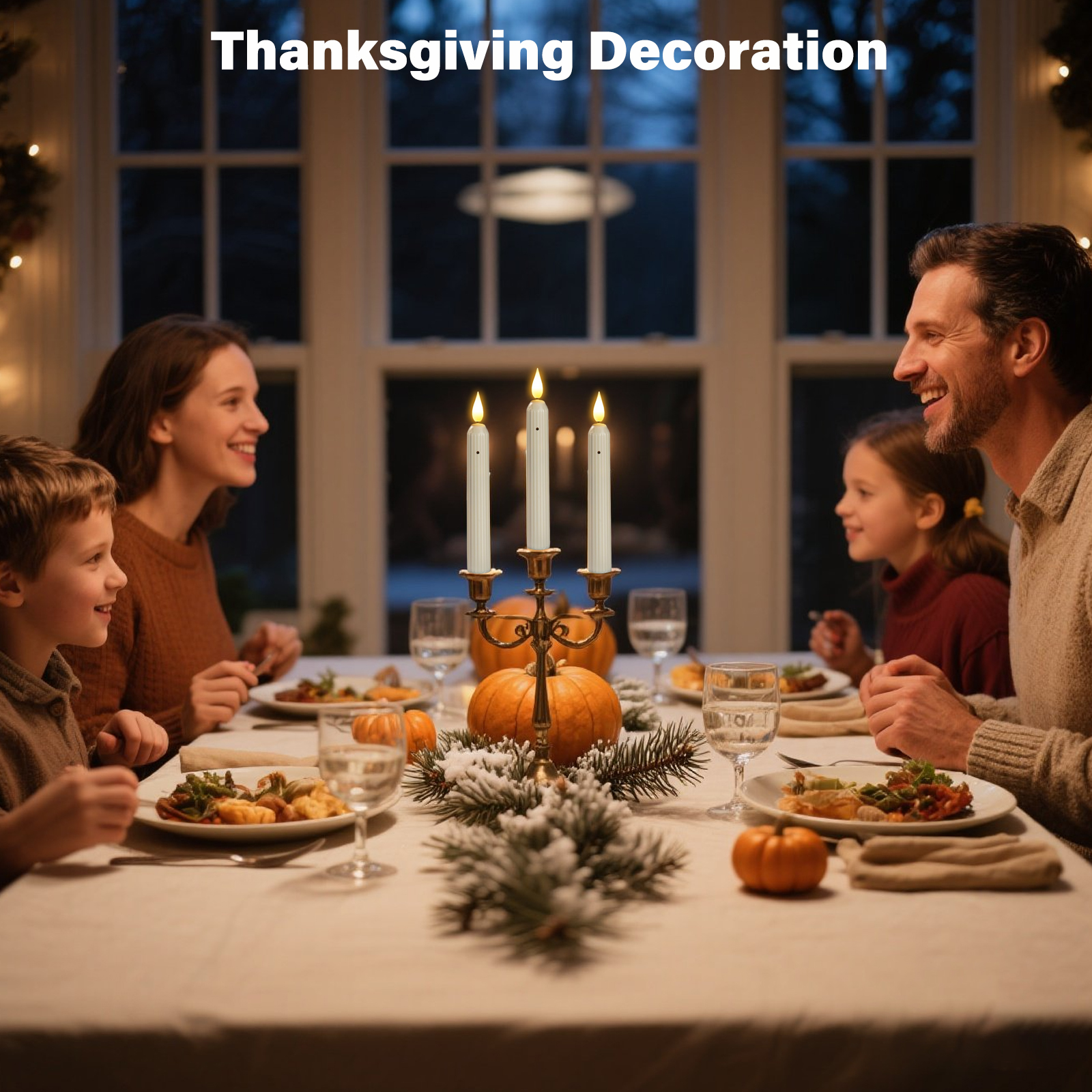 Window Candles with Dusk to Dawn Sensor, 6 Pcs 7'' Flameless Taper Candles with Suction Cups, LED Candles Light Battery Operated, Electric Candle Sticks for Christmas Halloween Thanksgiving