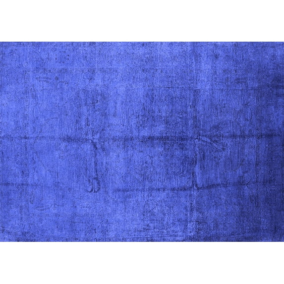 Ahgly Company Indoor Rectangle Oriental Blue Industrial Area Rugs, 7' x 10'