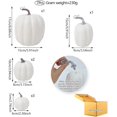 thumbnail image 2 of 7PCS Fake Pumpkins White, Fall Artificial Pumpkins for Decoration Different Sizes, Halloween Thanksgiving Autumn Harvest DIY Foam Pumpkin Indoor Outdoor Home Decor, 2 of 7