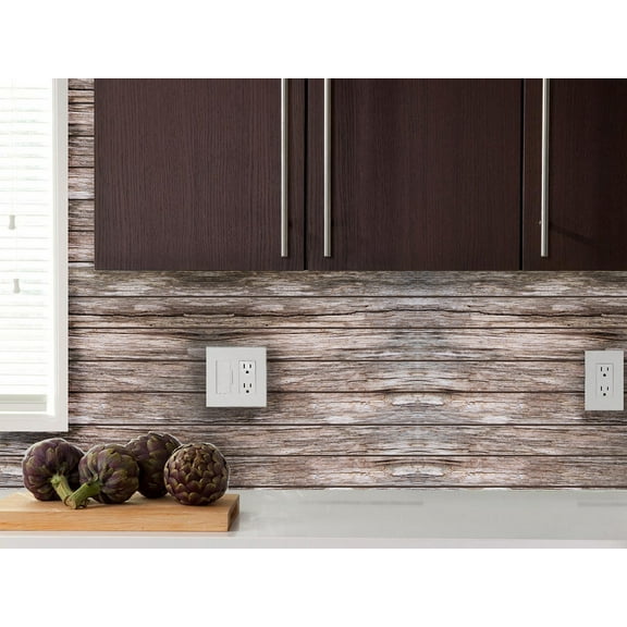 Style3 40" x 20" Faux Wood Wall Paper Wall Mural