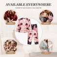 thumbnail image 7 of Picia Chibi Axolotl Sakura Fantasy Pattern Women’s Long-Sleeve Sleepwear Set - Soft 2-Piece Loungewear with Pockets, Comfy PJs for Relaxing Nights-Small, 7 of 7