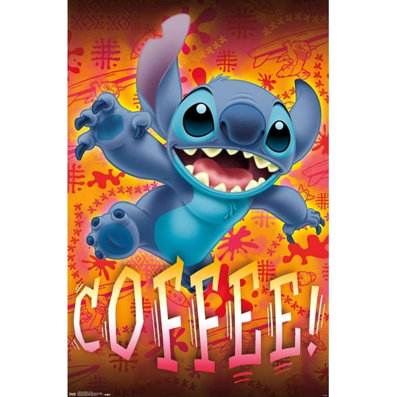 Disney Lilo and Stitch - Coffee Wall Poster, 14.725" x 22.375"