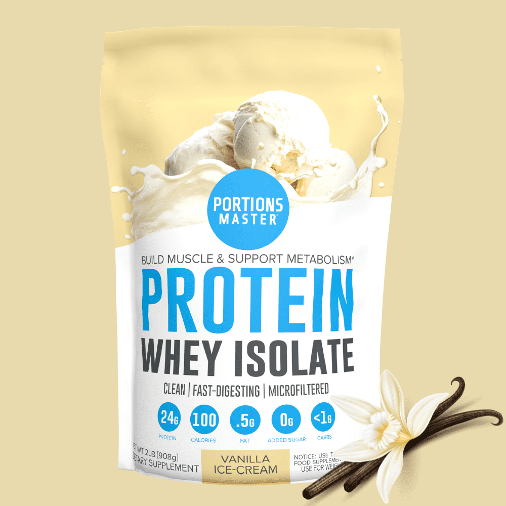 Portions Master Whey Protein Powder - Vanilla - 2 lbs