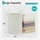 thumbnail image 2 of 43L - Woven Collapsible Clothes Storage Basket for Blankets, Laundry Room Organizing, Bedroom, White, 2 of 4