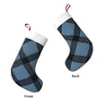 thumbnail image 4 of Flannel Christmas Stocking 17.7×11×7in Soft And Light Touch Good Socks Splicing Design Can Be Used For Hanging Slateblue Buffalo Plaid Check Tartan Scotland_4, 4 of 8