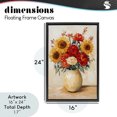 thumbnail image 4 of Stupell Industries French Country Charming Bouquet of Fall Black Floating Frame Canvas Art, 17 x 25, by Petals Prints Design, 4 of 8