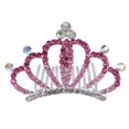 thumbnail image 1 of Crystal Hair Crown Comb Attractive Tiara Headdress Hair Accessory for kids Children Girls (Pink), 1 of 3
