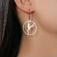 thumbnail image 3 of Rhythmic Gymnastics Earrings Stainless Steel Dancer Dangle Earring Sport Jewelry, 3 of 6
