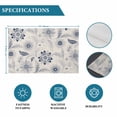 thumbnail image 6 of Blue Flower Vintage Placemats Set of 12, Abstract Ethnic Floral Pastoral Placemats for Dining Table, Place Mats for Kitchen Tabletop, Waterproof Wipeable Dining Table Mats Set, 6 of 9