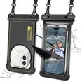 thumbnail image 1 of Funda impermeable para teléfono XFEXFE IP68 flotante de 8.5 pulgadas, paquete de 2, 1 of 7