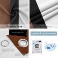 thumbnail image 6 of Blackout Curtains for Bedroom, Brown Black White Boho Room Darkening Window Drapes for Living Room, Modern Striped Art Thermal Insulated Grommet Curtains, 52x54 inch, 2 Panels, 6 of 9