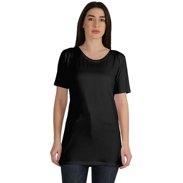 Inkmeso T-Shirt Basique Uni, Manches Longues, Manches Courtes, pour Femmes