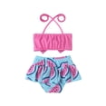thumbnail image 2 of Seyurigaoka Girls Swimming Clothes Set, Halter Neck Tops and Printing Shorts, 2 of 7