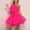 Hot Pink, variant on Babysbule Womens Summer Dresses, Women Tulle Dress Sleeveless Short Dress Solid Mesh Princess Steapless Party Dress