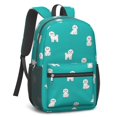 thumbnail image 2 of Maltese Blue Pattern 17" School Backpacks for Teens,Waterproof Oxford Fabric,S-Shape Padded Straps for School,Travel,Hiking,Camping, 2 of 6